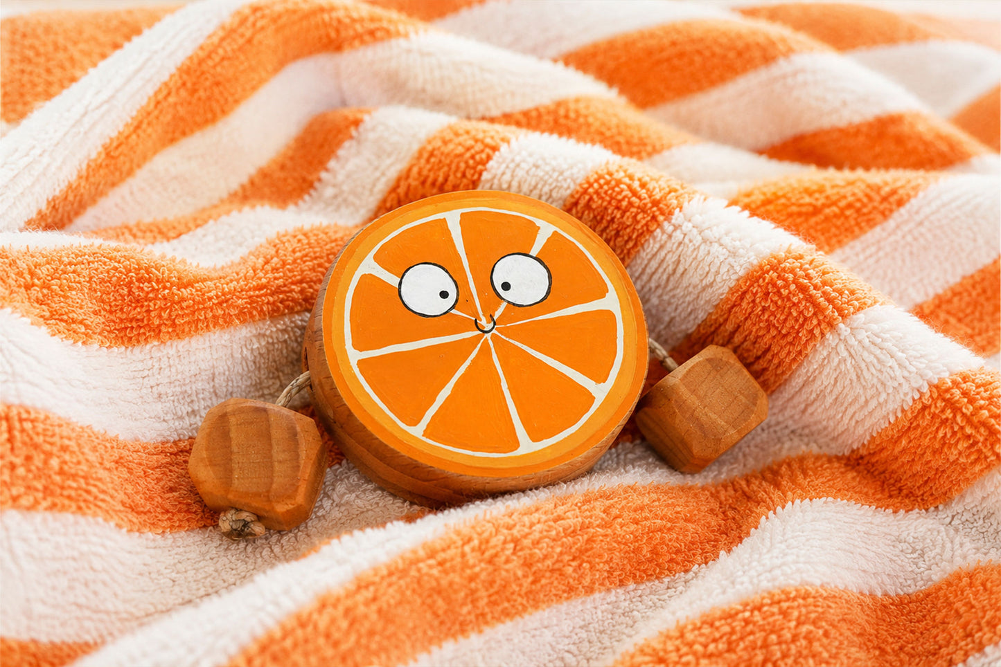 Ozzy the Orange in Beech | Handmade Wooden Toy | UKCA CE Tested | Age 3+