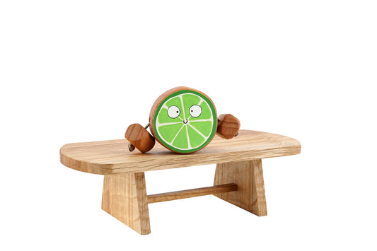 Larry the Lime in Beech | Handmade Wooden Toy | UKCA CE Tested | Age 3+