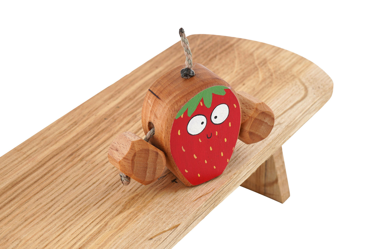 Susie the Strawberry in Beech | Handmade Wooden Toy | UKCA CE Tested | Age 3+