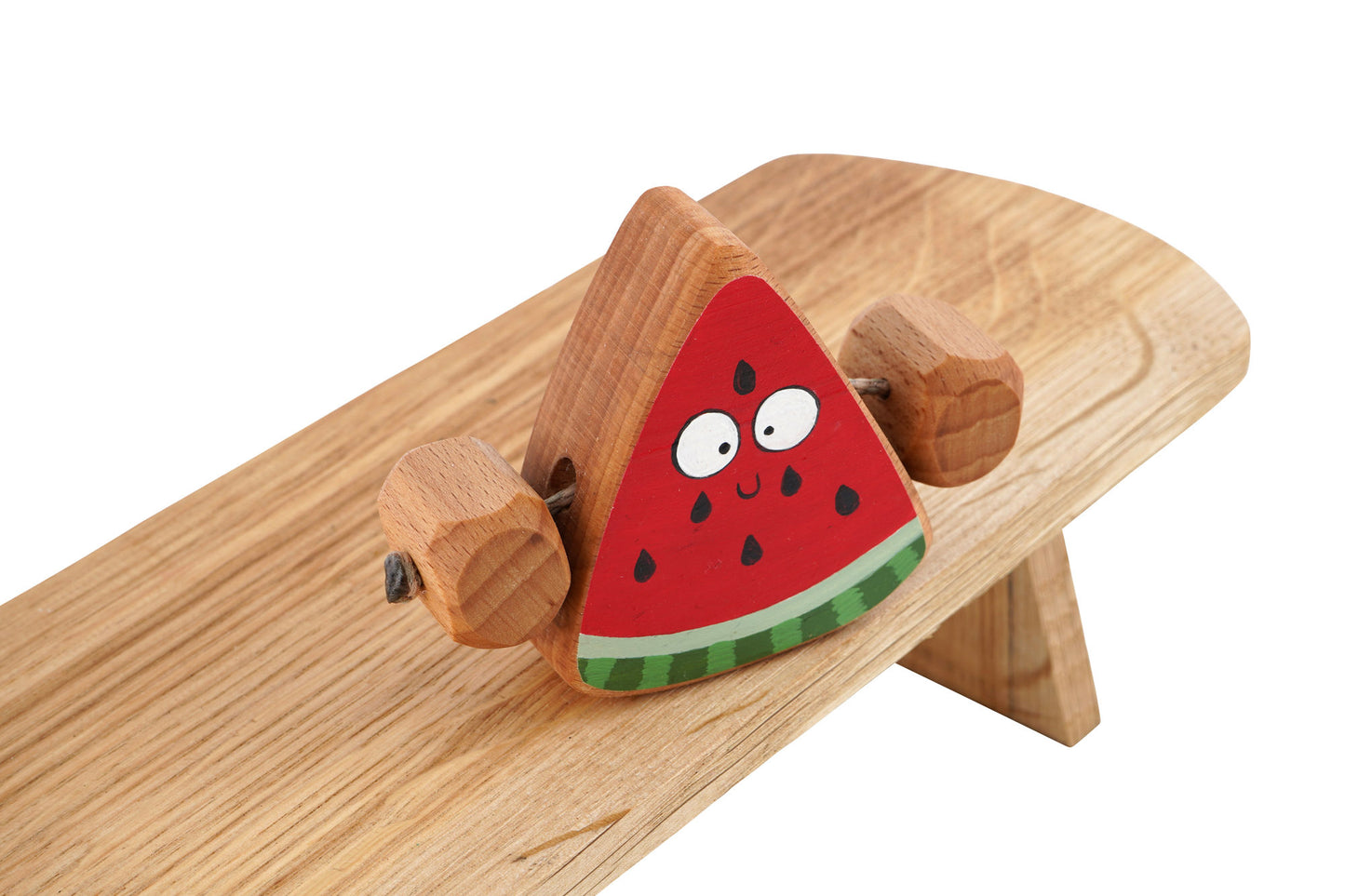 Winnie the Watermelon in Beech | Handmade Wooden Toy | UKCA CE Tested | Age 3+