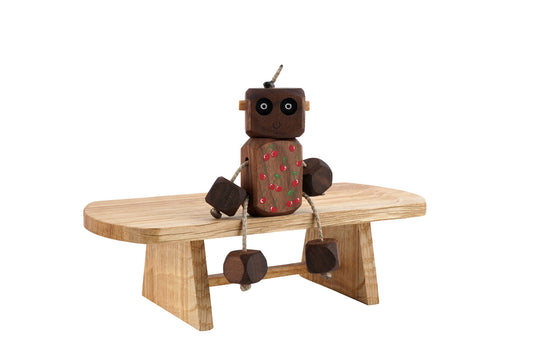 Cherry Nedlet in Walnut | Handmade Wooden Robot Toy | UKCA CE Tested Age: 3+