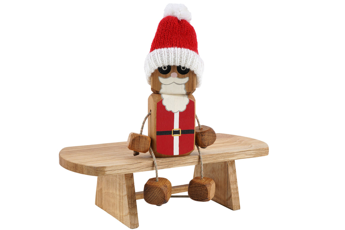 Santa Ned in Oak | Handmade Wooden Robot Toy | UKCA CE Tested | Age 3+