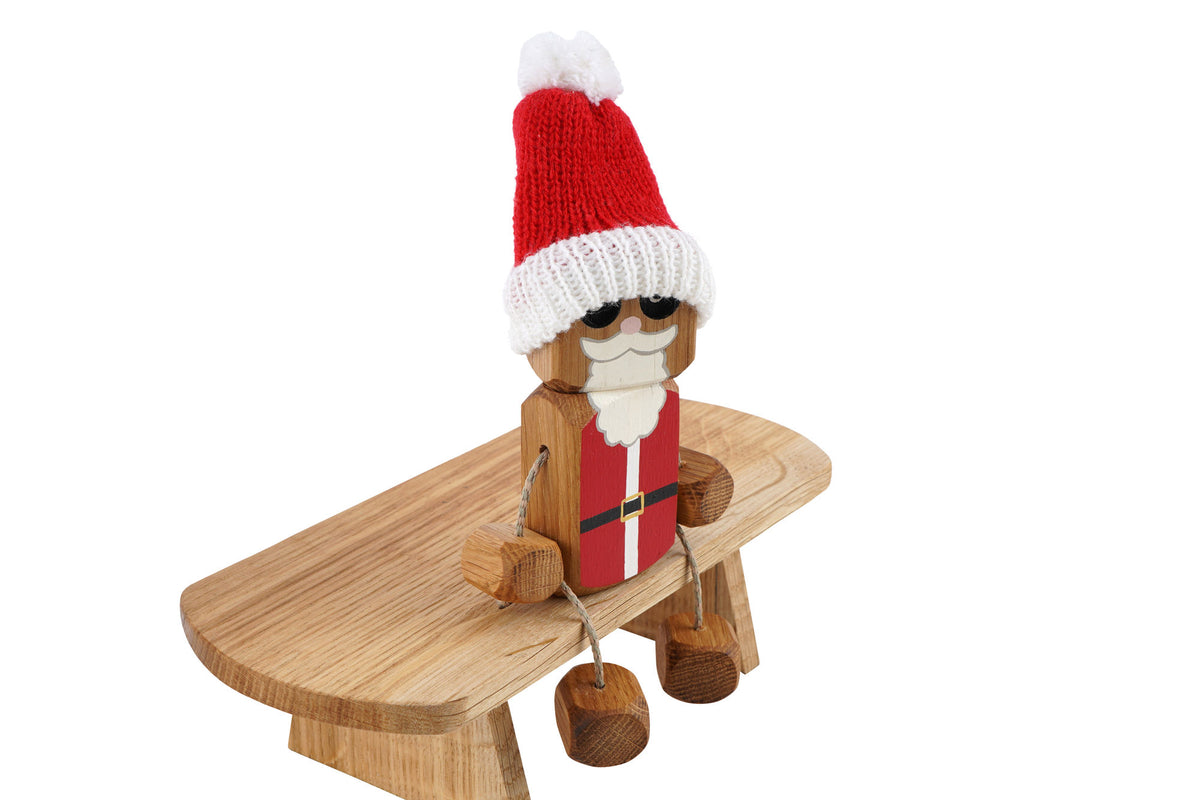 Santa Ned in Oak | Handmade Wooden Robot Toy | UKCA CE Tested | Age 3+