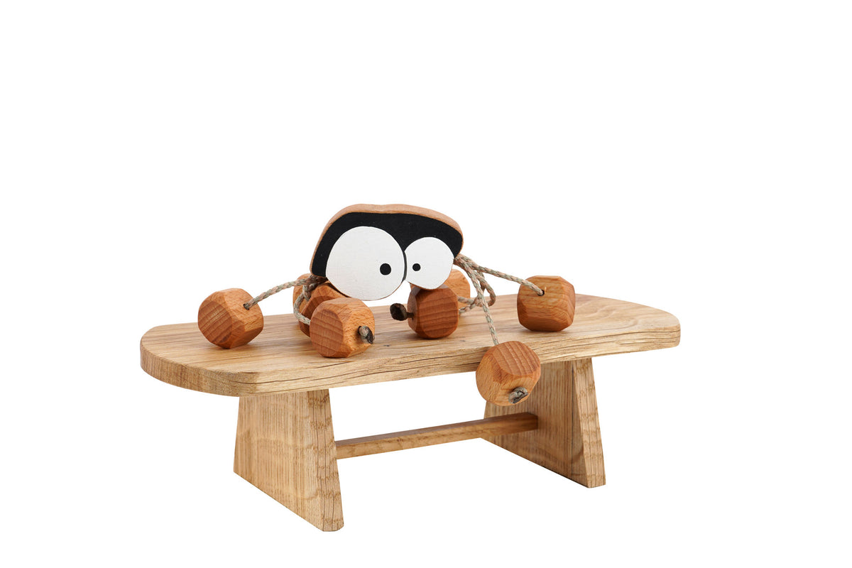 Spooky the Big Eyed Spider in Oak | Handmade Wooden Robot Toy | UKCA CE Tested Age: 3+