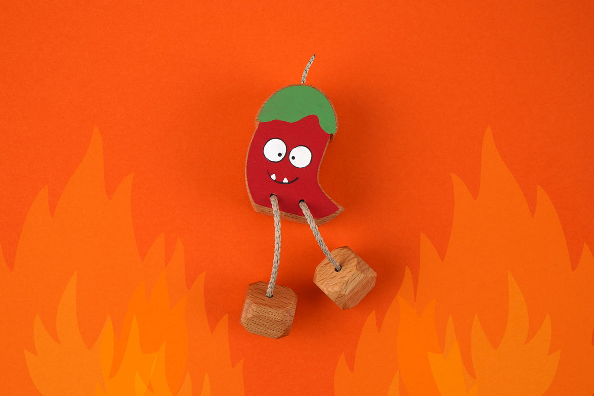 It's A Little Chilli in Beech | Handmade Wooden Toy | UKCA CE Tested | Age 3+