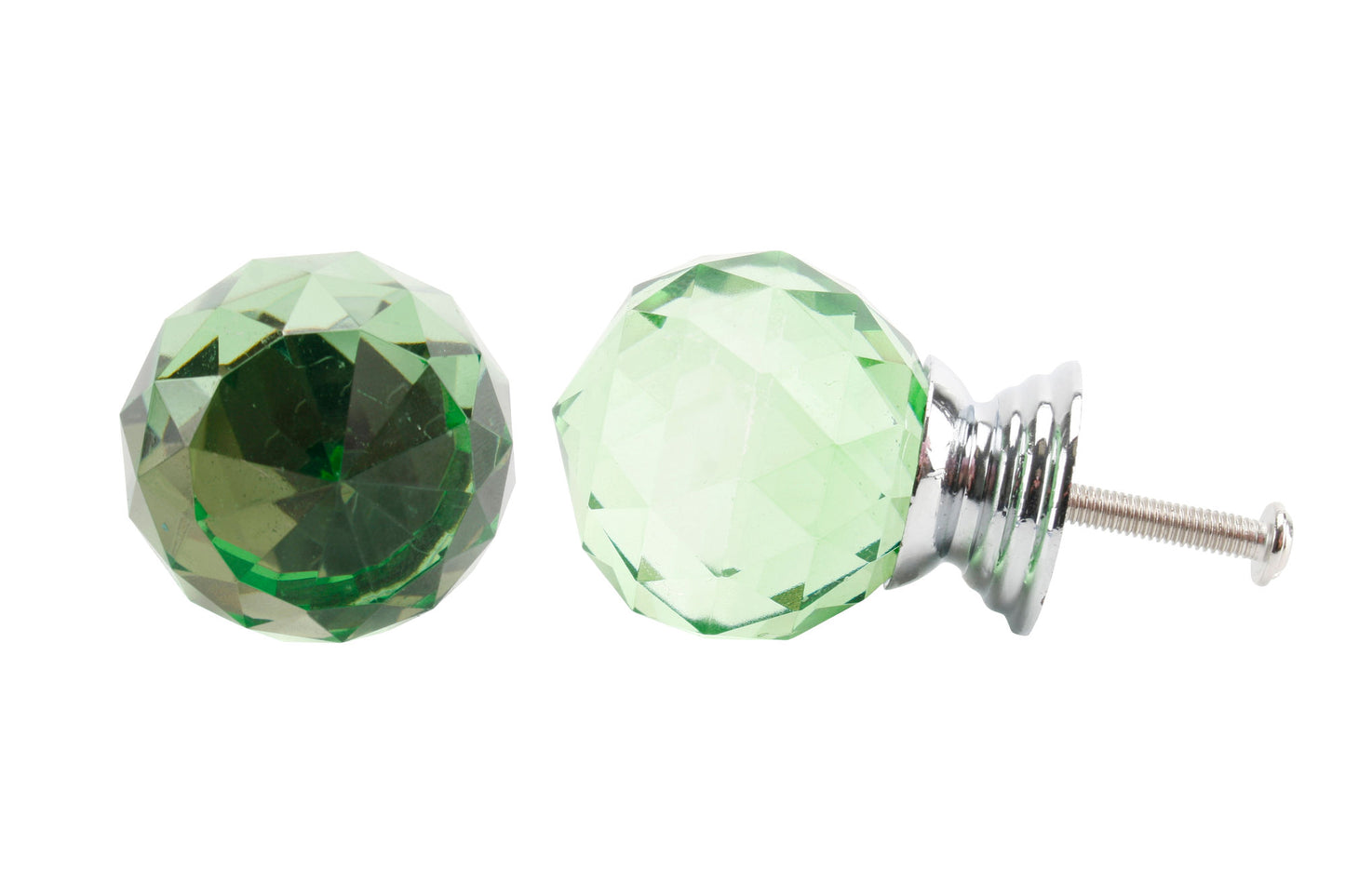 Green Glass Drawer Pull