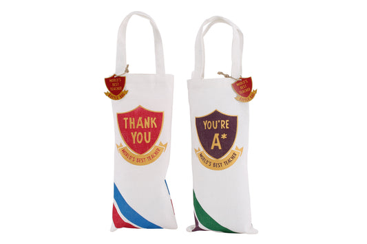 2 Assorted 'Thank You' You're A' Bottle Bags