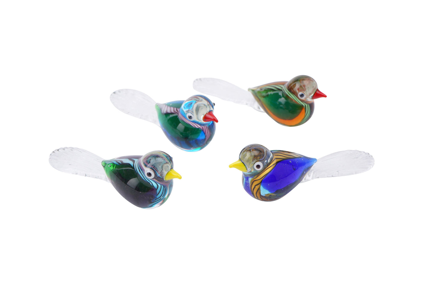 Artisan Glass 4 Assorted Glass Birds