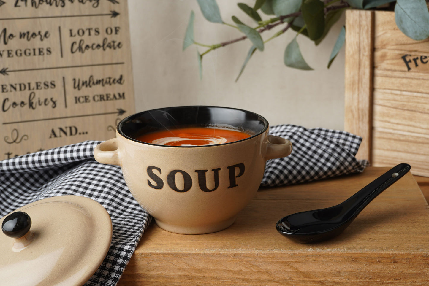 Cream Soup Bowl and Spoon Sets