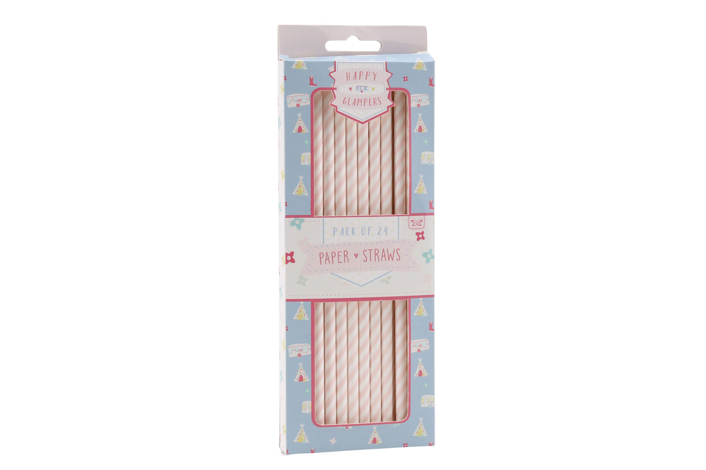 Happy Glampers Pack of 24 Paper Straws