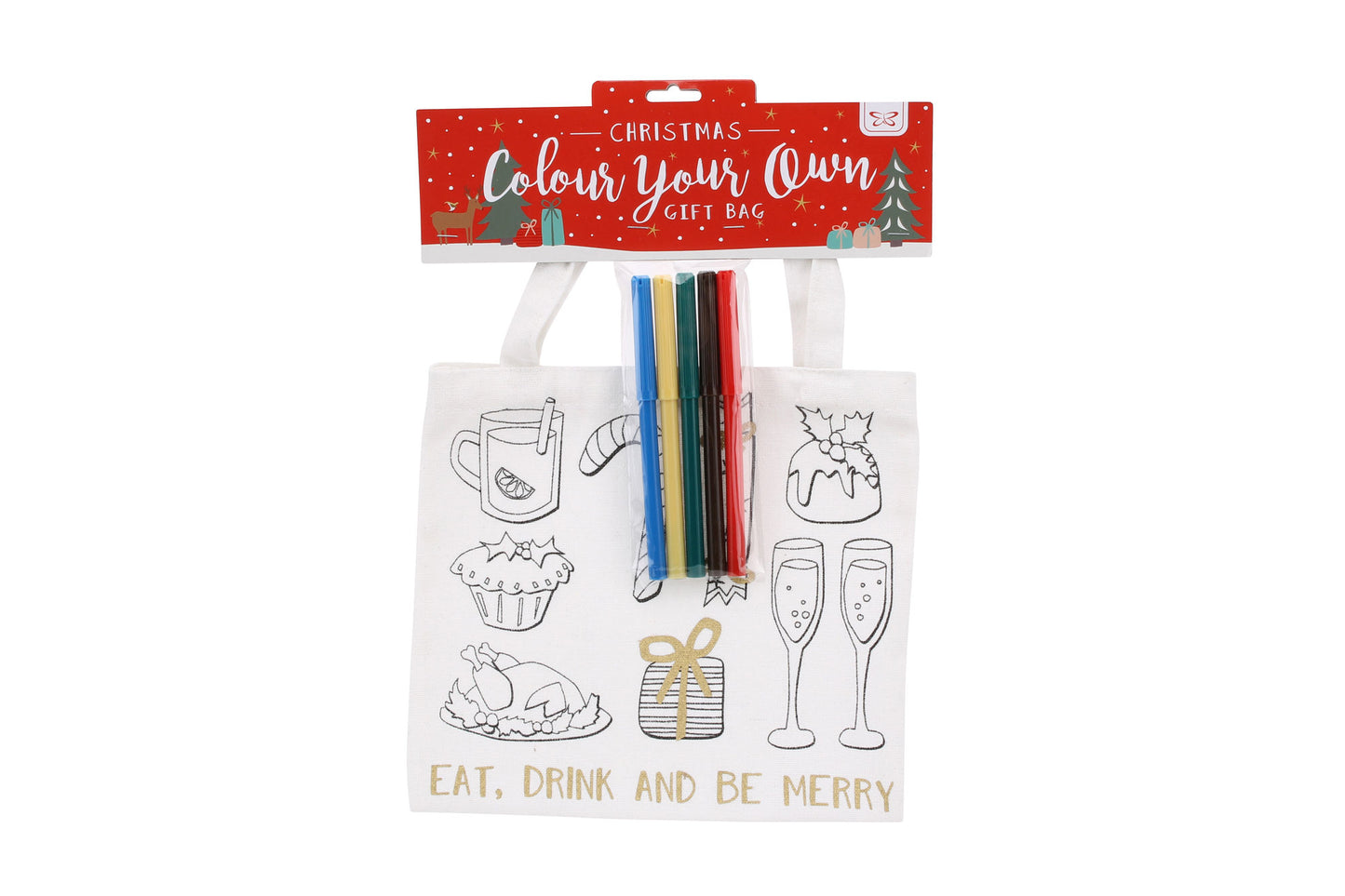 Christmas Merry Colour In Gift Bag