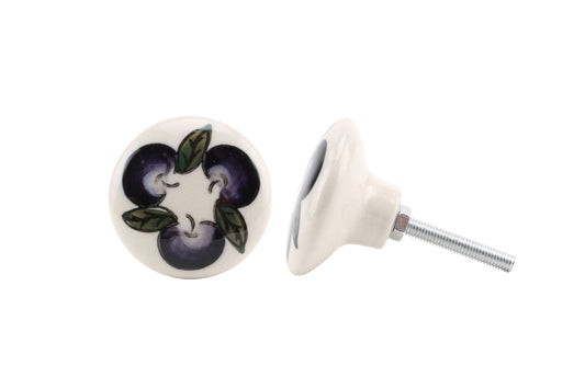 Set of 2 | Ceramic Purple Grape Drawer Pulls • Cabinet Pull • Drawer Knob • DIY Upcycle • Gifts for Home • Home Improvement • Rennovations