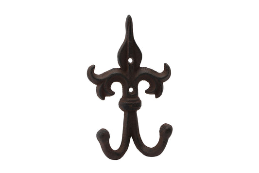 Large 2 Pronged Cast Iron Coat Hanger