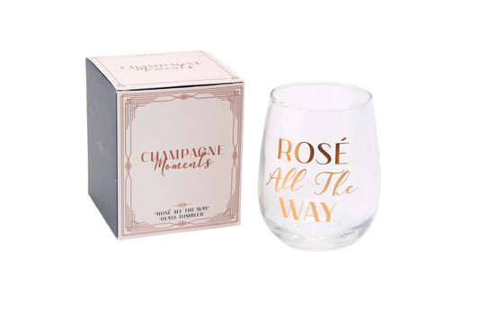 Glass Tumbler 'Rose All The Way'