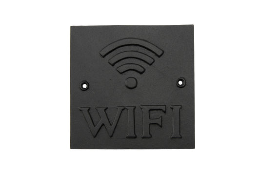 Cast Iron WiFi Wall Sign