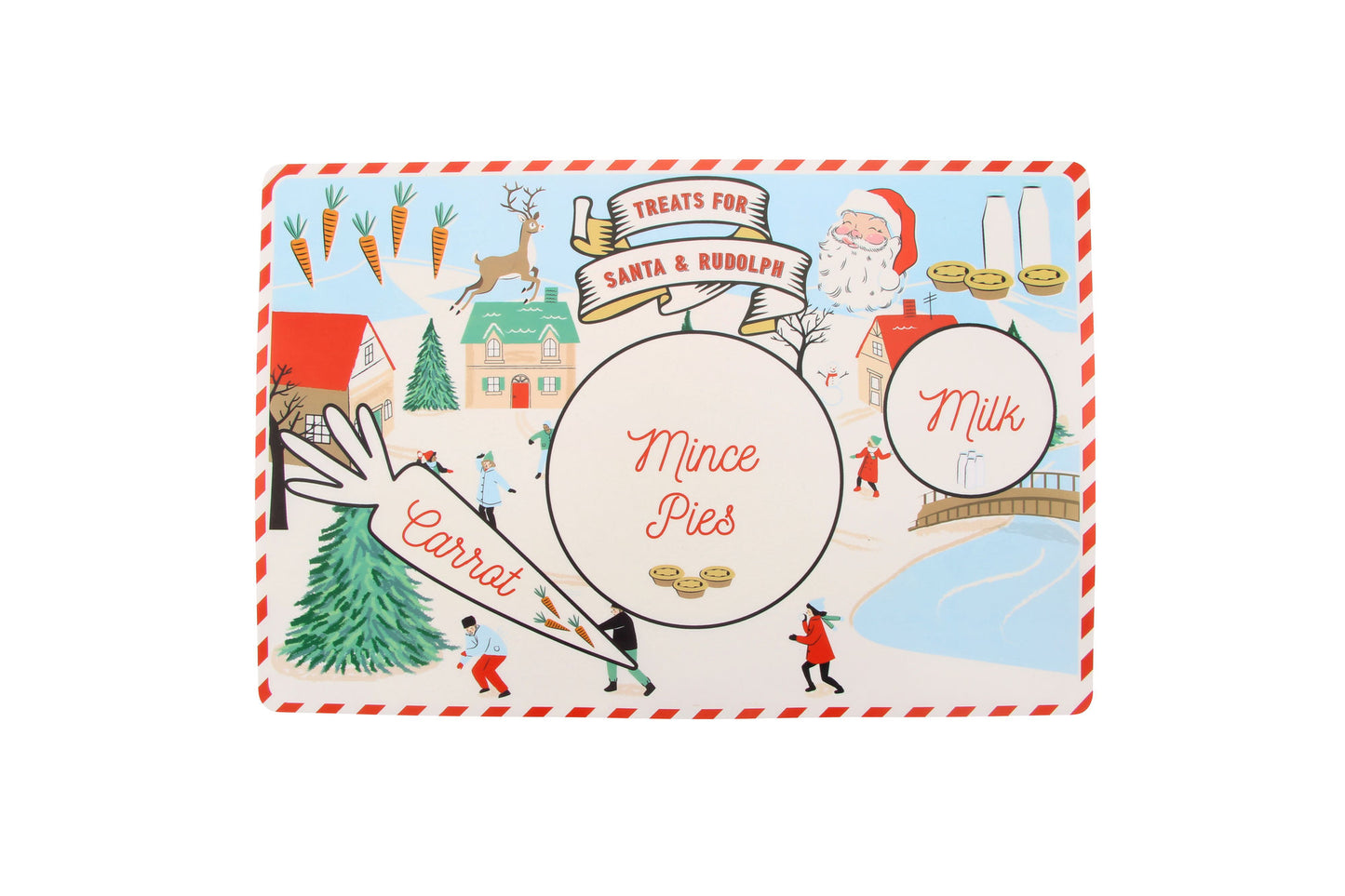 Joy to the World Santa & Rudolph Placemats