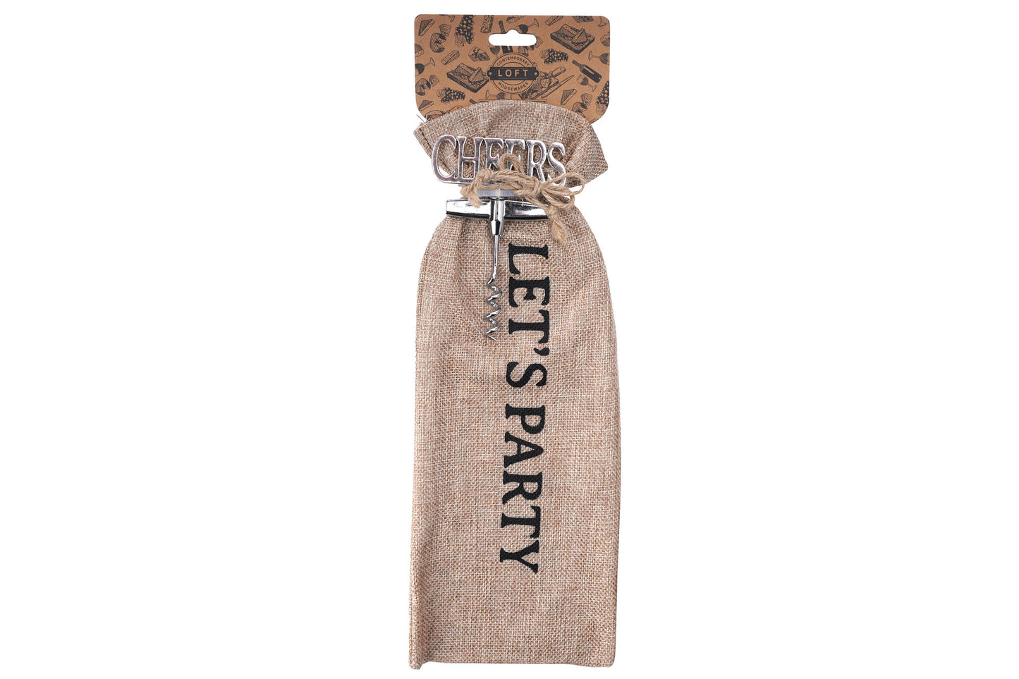 Loft 'Let's Party' Bag and Bottle Opener Gift Set