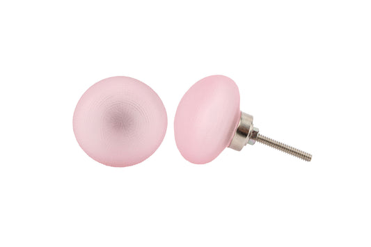 Set of 2 | Pink Frosted Glass Drawer Pulls • Drawer and Cabinet Knob • DIY Upcycle • Gifts for Home • Home Improvement • Rennovations