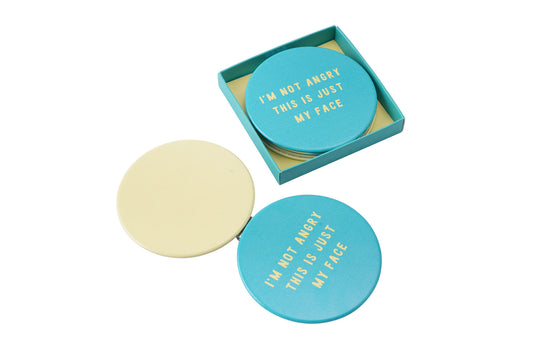 Teal Ladies Glass Compact Mirror • Perfect Gift • Gift Boxed • Travel Friendly • Handbag Accessory • Ladies Gift • Vacation