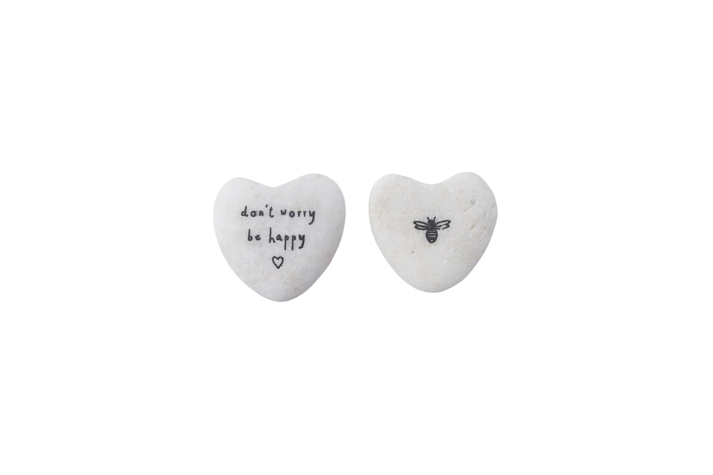 Sentiment 'Dont Worry Be Happy' Heart Stone