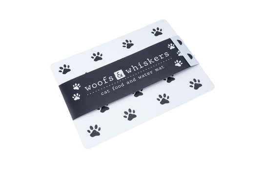 Woofs & Whiskers Cat Food and Water Mat