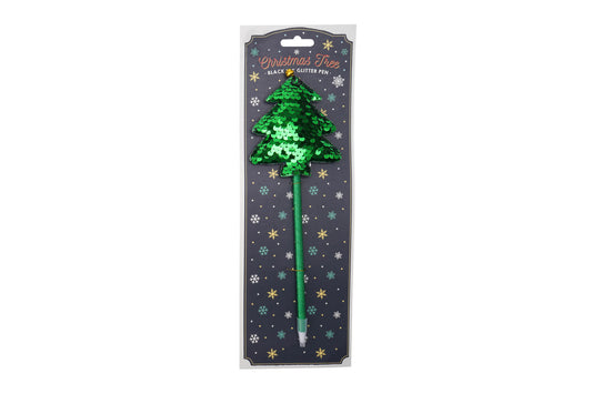 Green Glitter Christmas Tree Pens