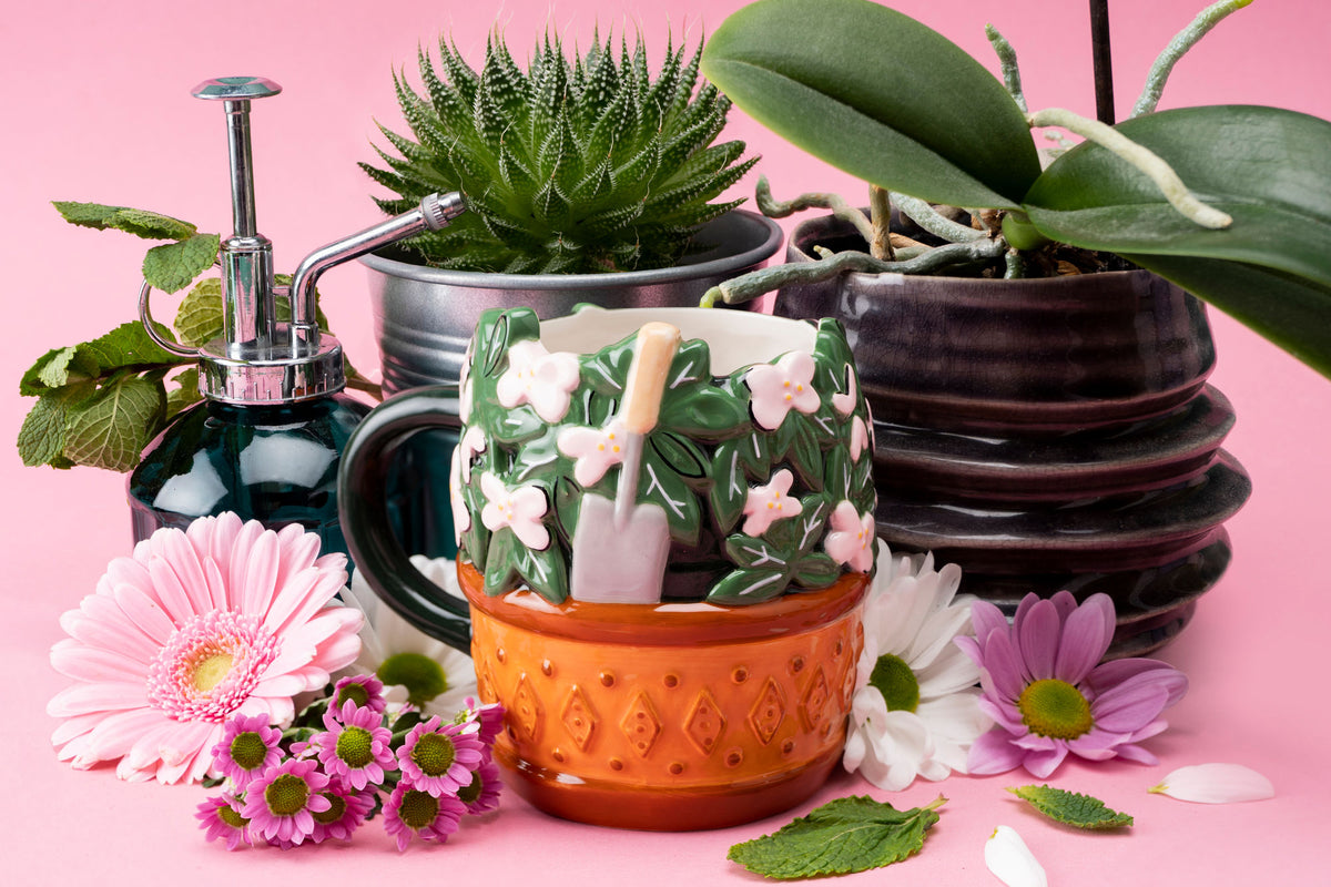 Mug Pot Flower Pot Ceramic Mug | Gift Boxed | Artisan Coffee & Tea Cup | Ideal ...
