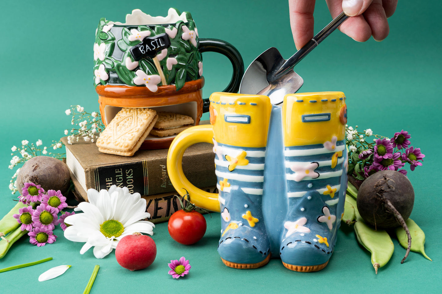 The Potting Shed Wellington Boots Snack Mug