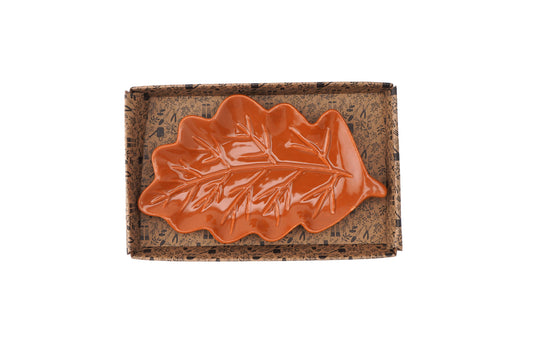 The Potting Shed Brown Leaf Trinket Dish