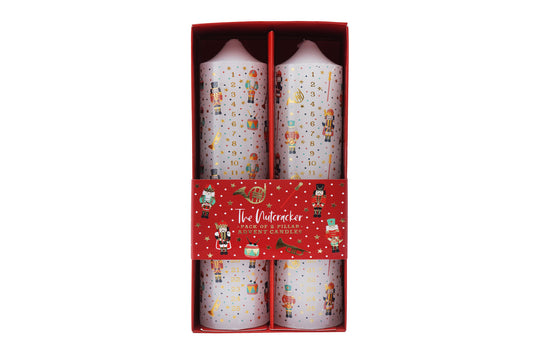 The Nutcracker Pack of 2 Pillar Advent Candles