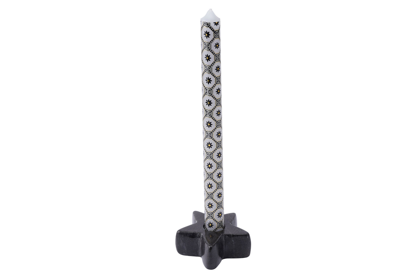 JTTW Black Star Marble Taper Candle Holder