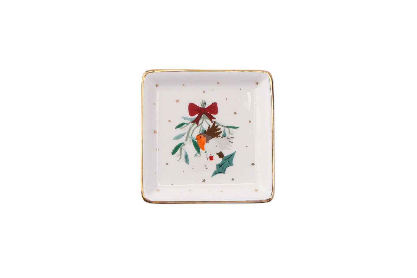 Winter Robin Robin Trinket Dish