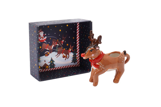 Christmas Rudolph Cream Milk Pourer Jug and Gift Box