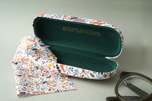 Fox & Fern Glasses Case and Cleaning Cloth