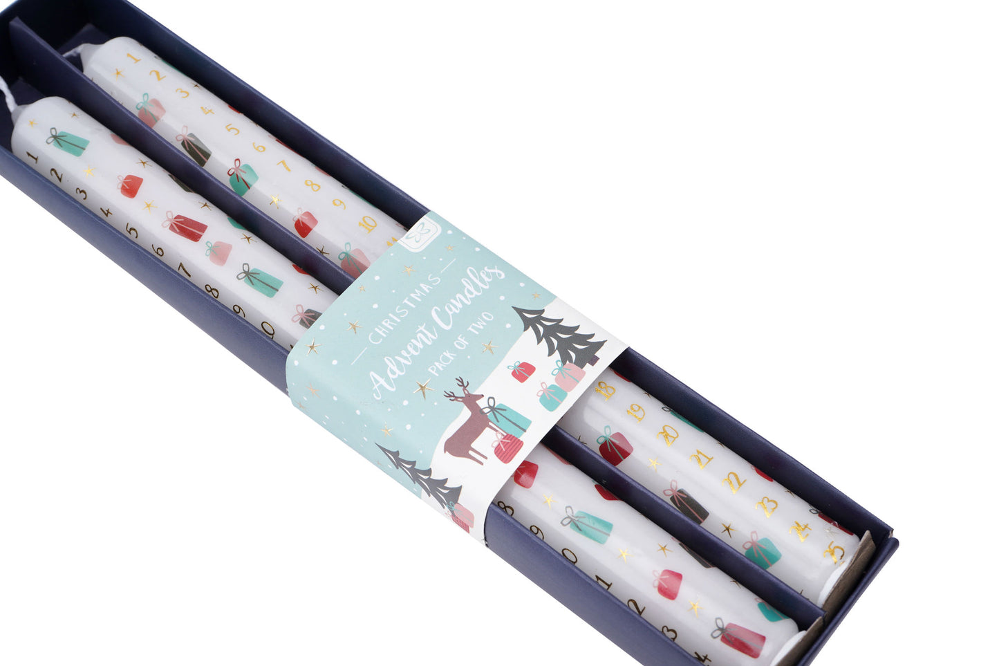 Christmas Presents Pack of 2 Advent Candles