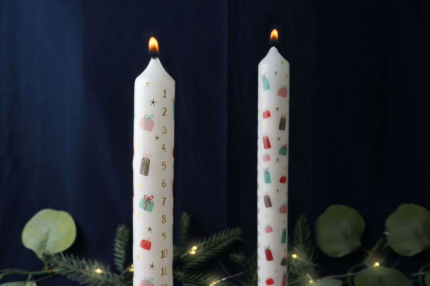 Christmas Presents Pack of 2 Advent Candles