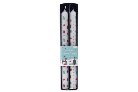 Christmas Presents Pack of 2 Advent Candles