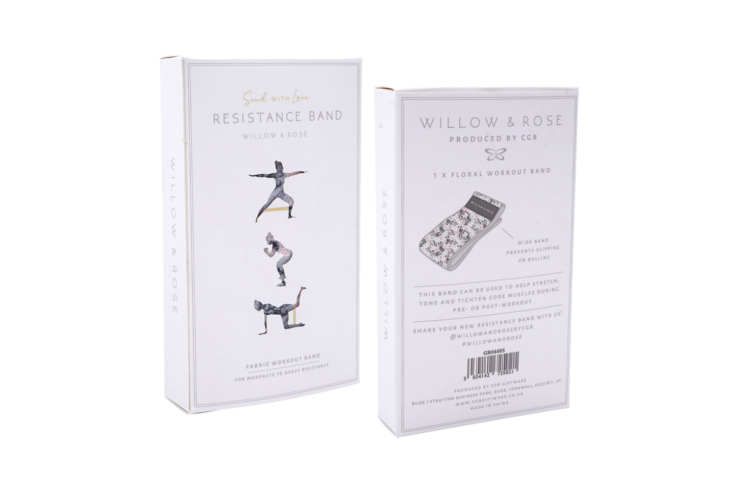 Willow and Rose Grey Floral Resistance Band