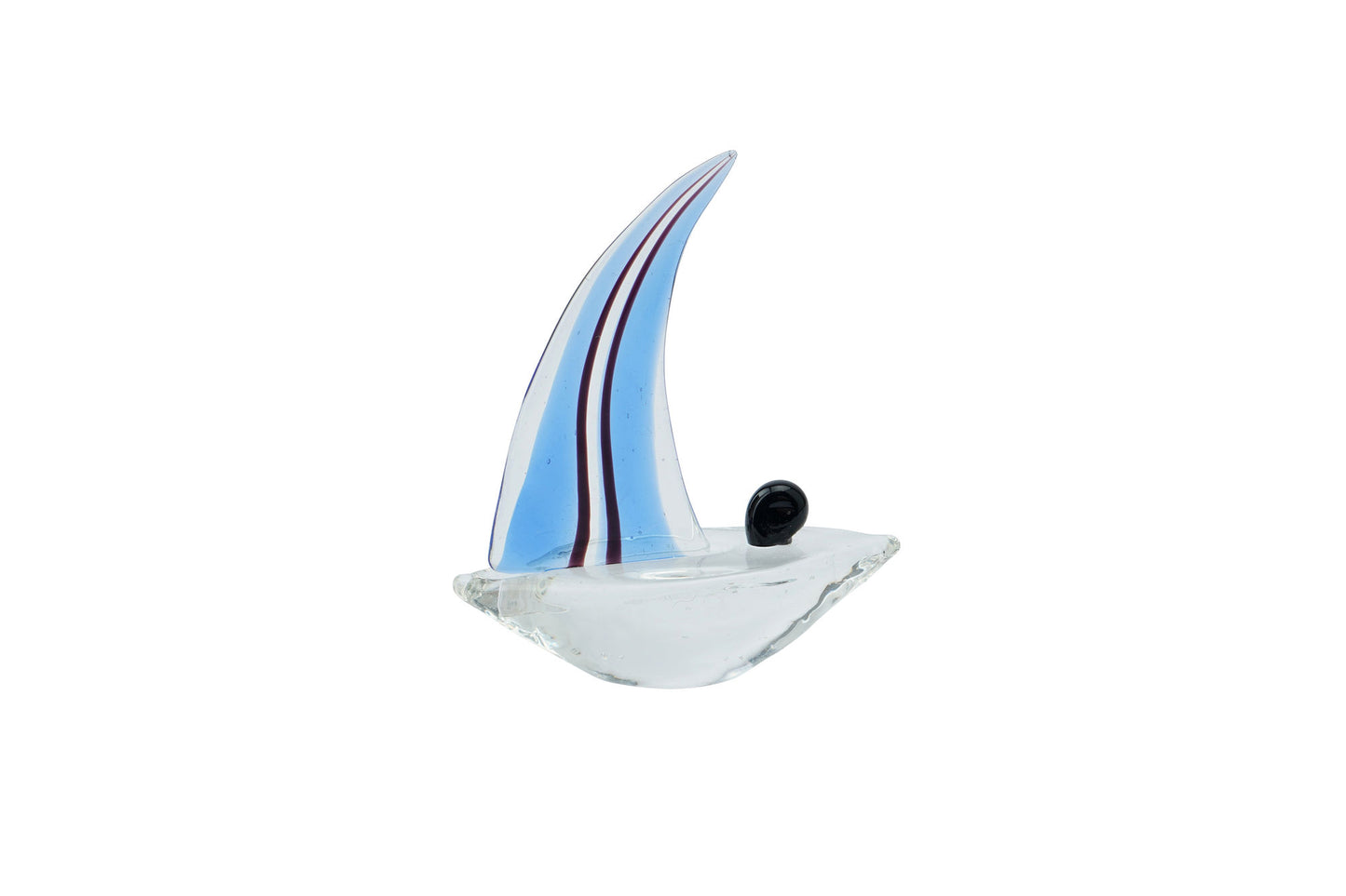 Coast to Coast Blue Glass Sailing Boat