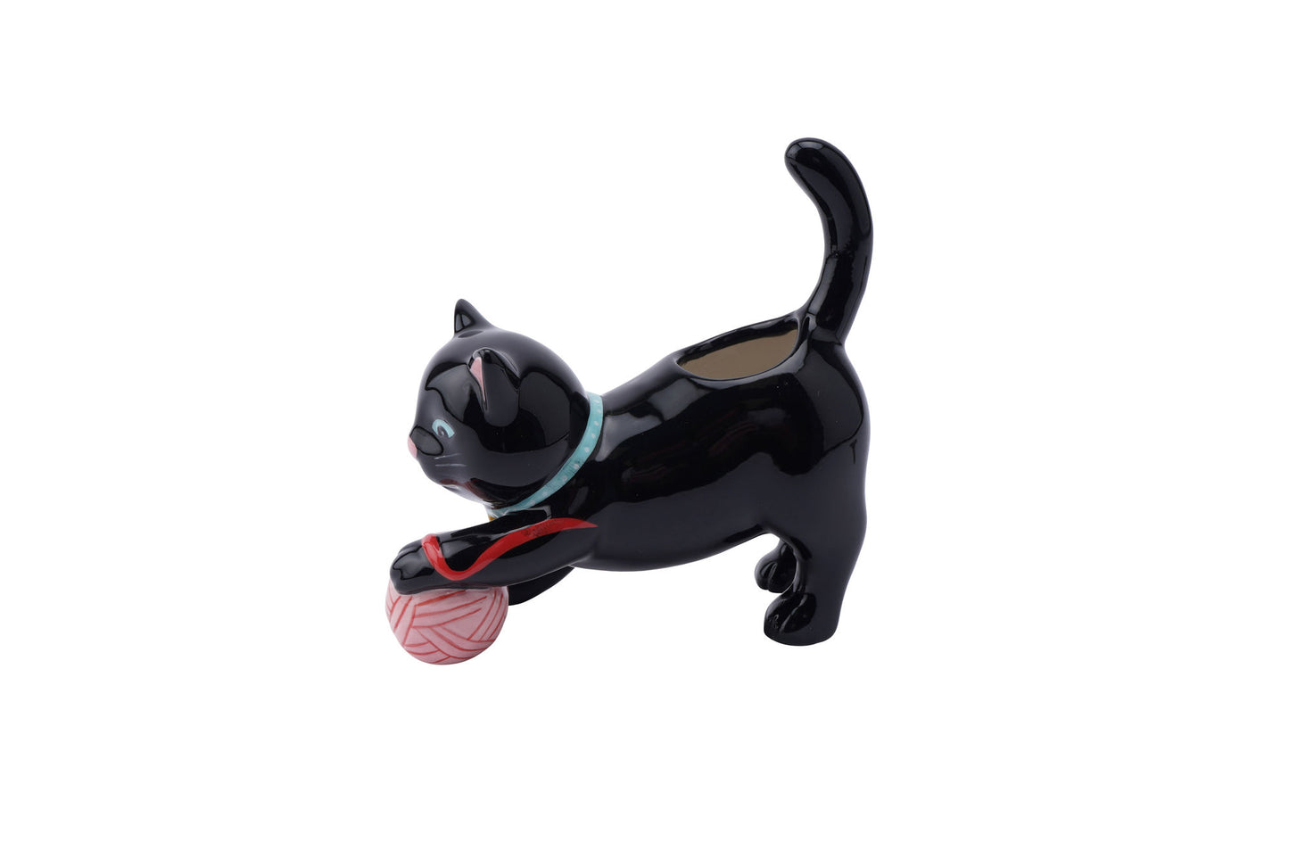 Floral Prints Playful Cat Mini Planter