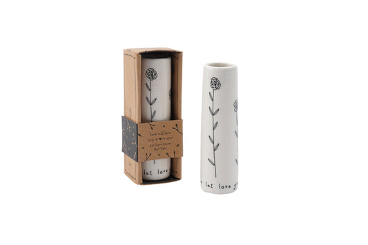 Send With Love 'Let Love Grow' Ceramic Bud Vase