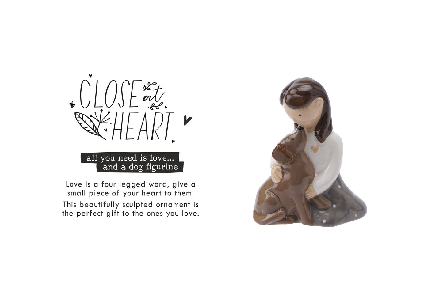 Close At Heart Loving Dog Figurine