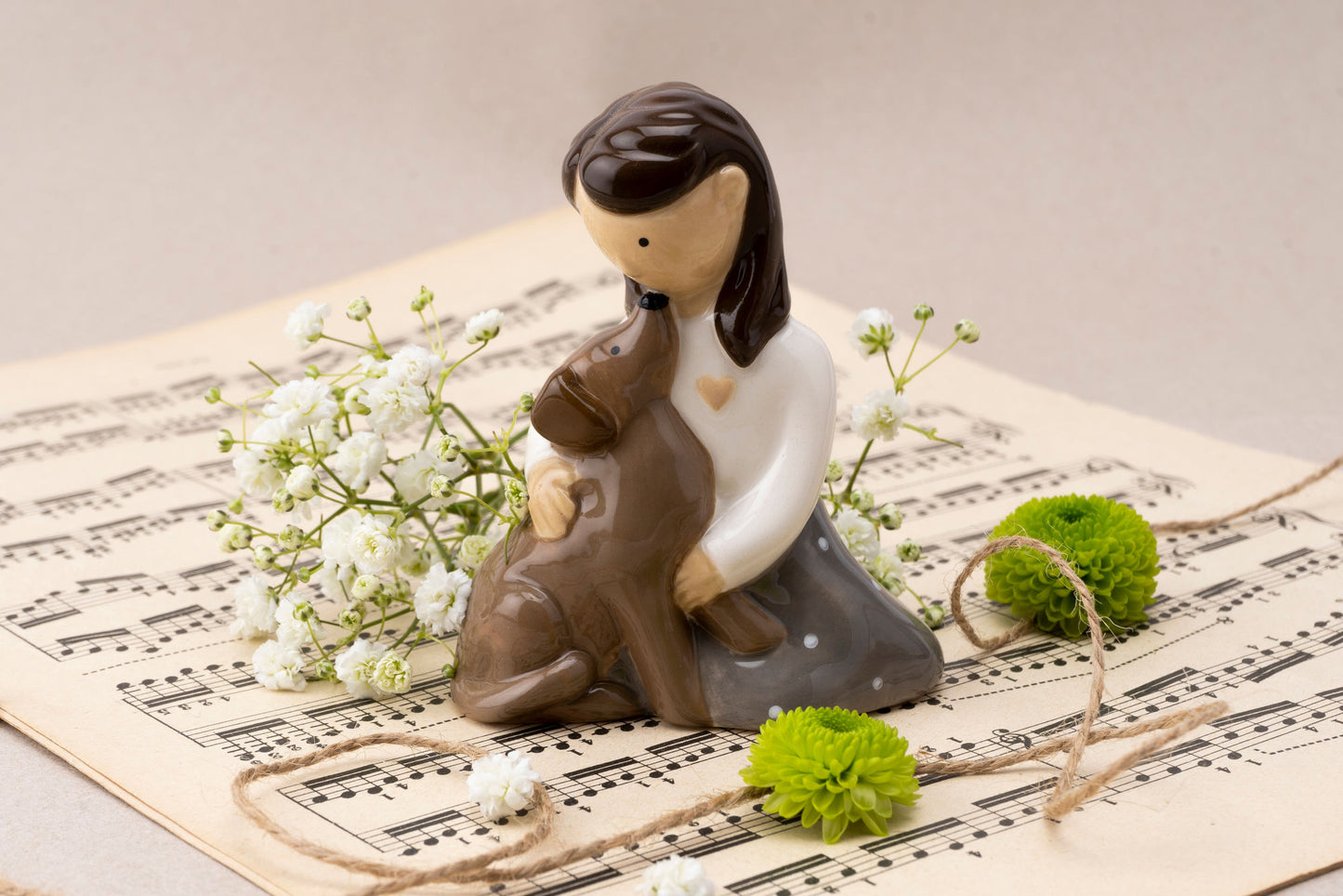 Close At Heart Loving Dog Figurine