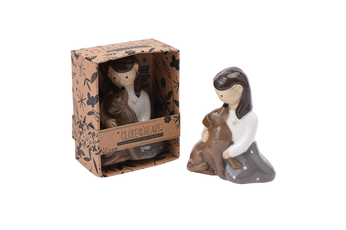 Close At Heart Loving Dog Figurine