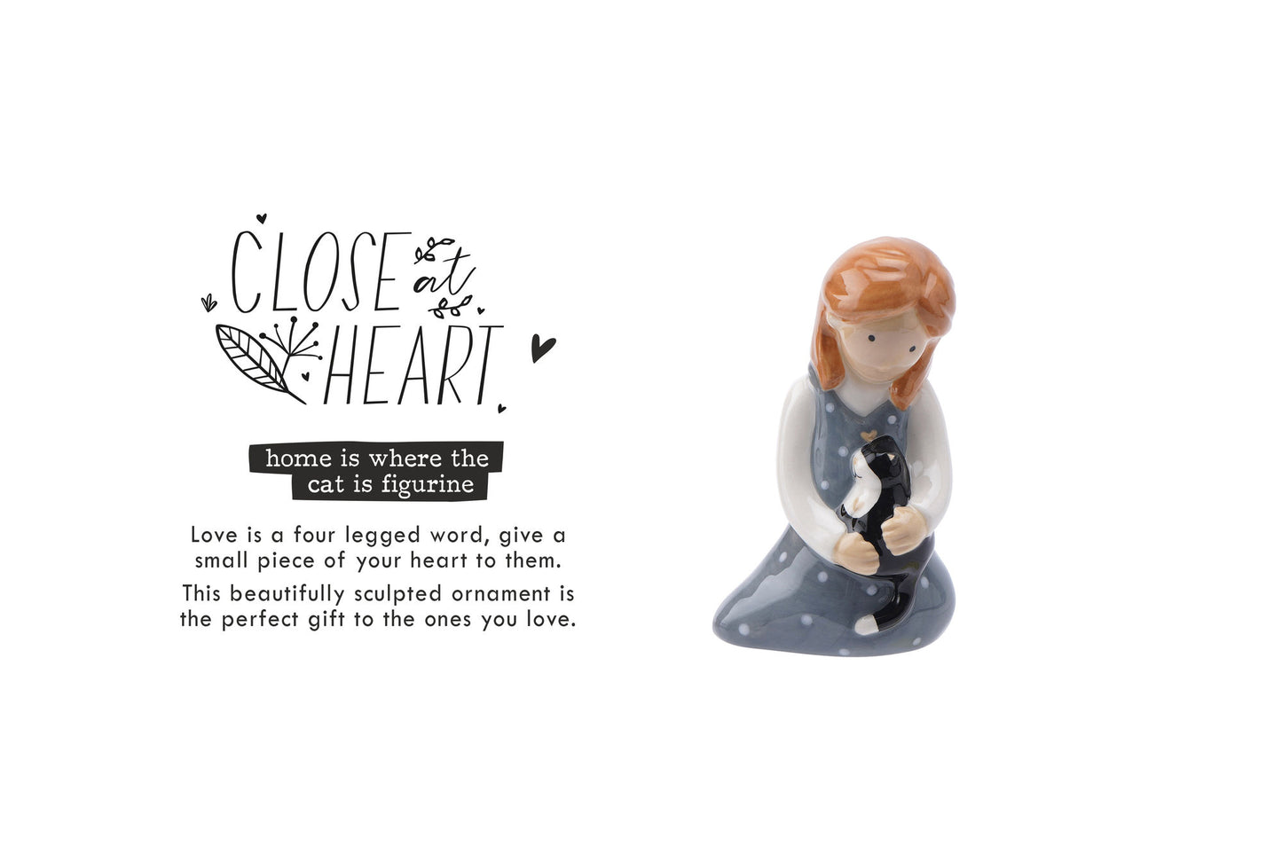 Close At Heart Loving Cat Figurine