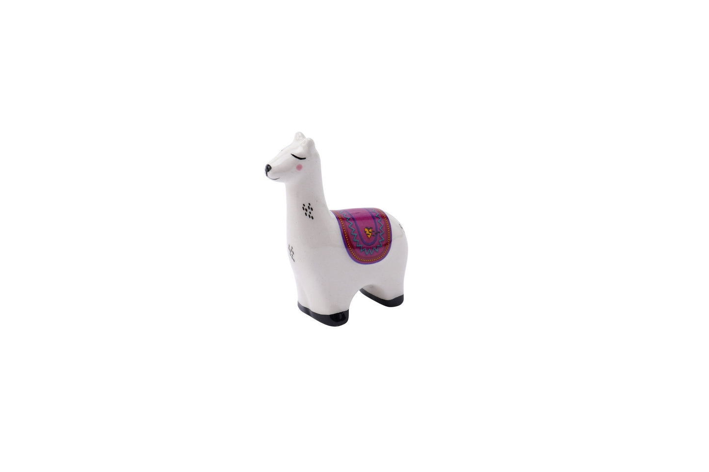 Live Happy Lucky Llama Ceramic Charm