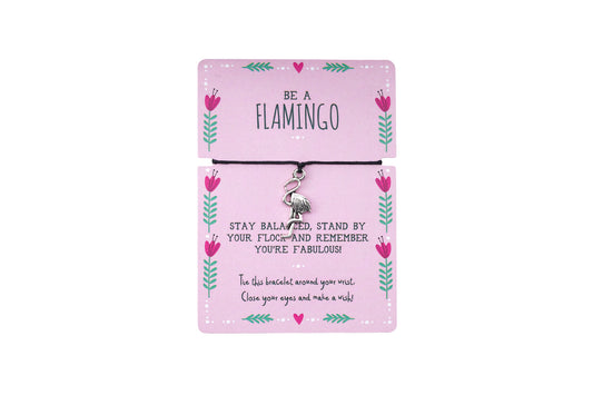 Live Happy 'Be A Flamingo' Wish Bracelet