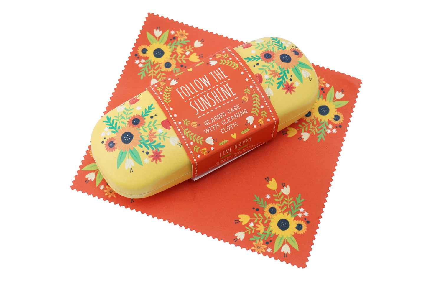 Live Happy 'Follow The Sunshine' Glasses Case