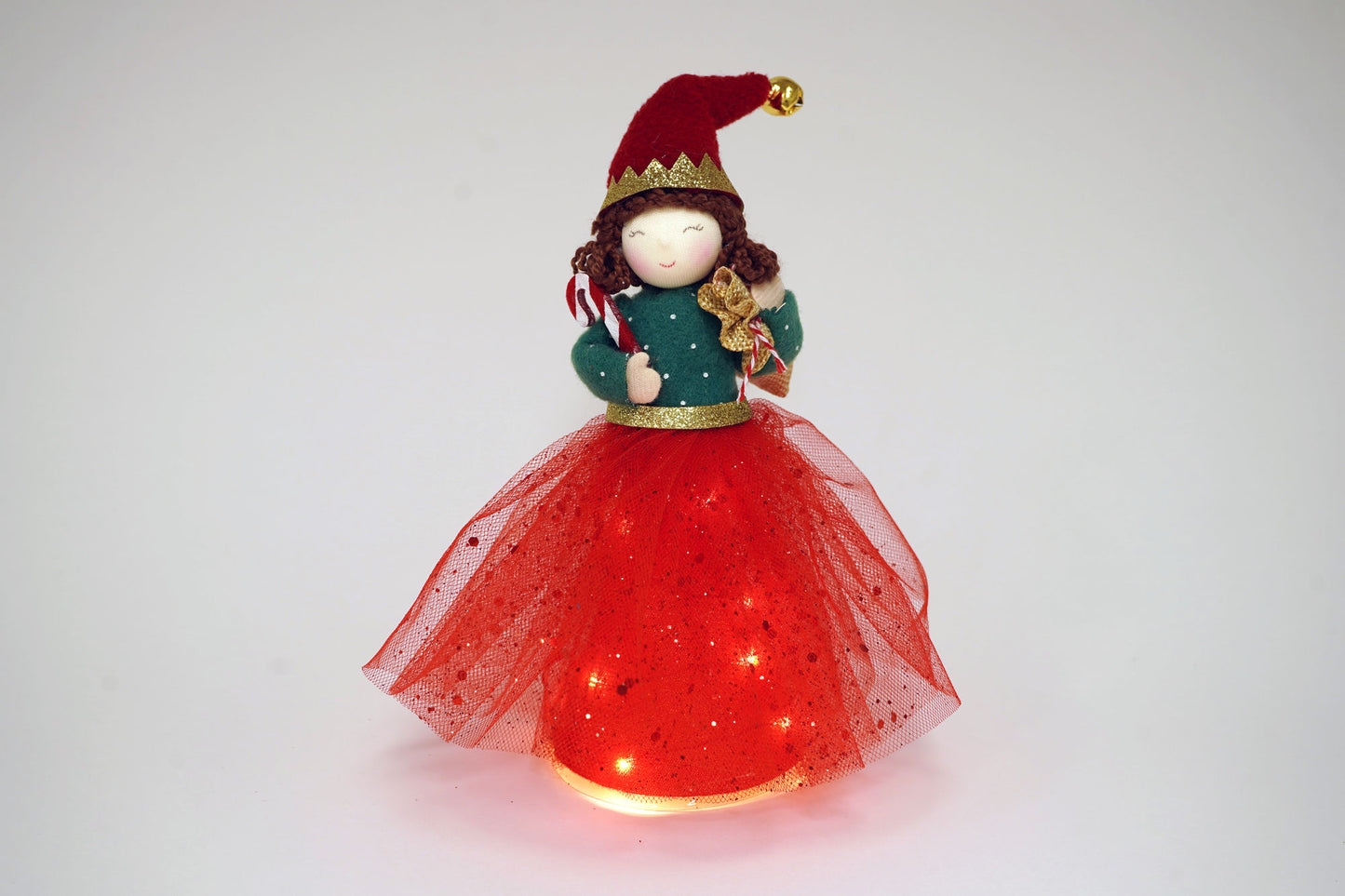 Christmas Elf Light Up Tree Topper