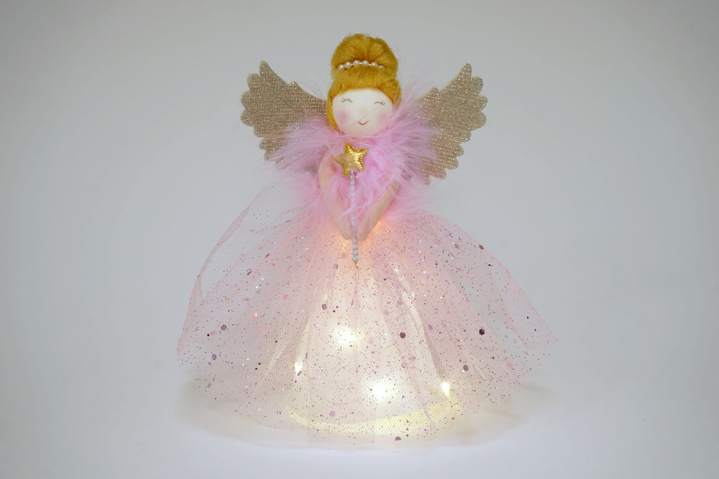 Gold Sugarplum Fairy Light Up Tree Topper